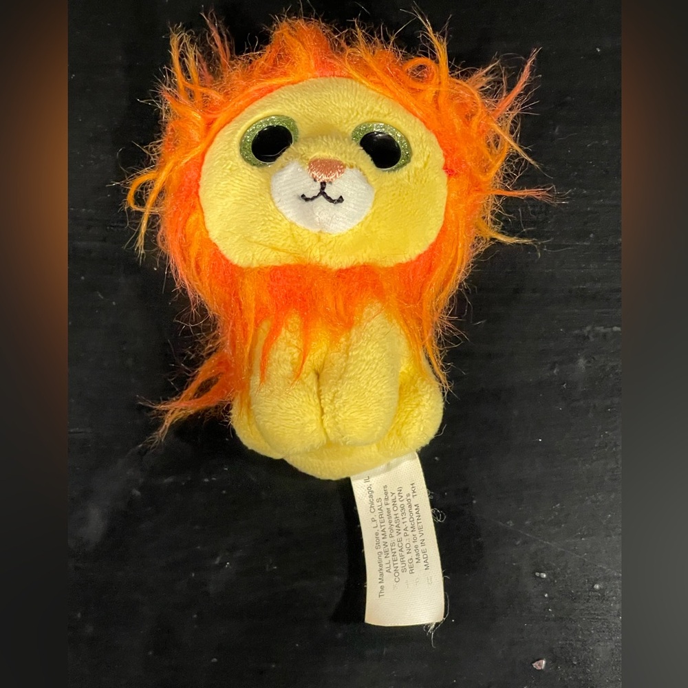 2017 McDonalds Ty Teenie Beanie Boos - Bushy the Lion - Soft Plush Toy Rare